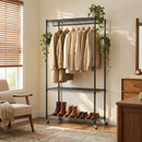 Rolling Clothes Rack, Garment Rack, Heavy Duty Garment Rack, Freestanding Clothes Rack, Closet Organizer and Storage (35.43' D x 17.72' W x 73.23' H)