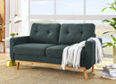 67.7' Wide Mid-Century Modern Upholstered Tufted Loveseat Sofa With Wooden Legs