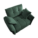 Ergonomic 47' Single Seater Sofa with High-Resilience Cushions, Modern Design, Green Chenille