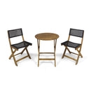 Evergreen Outdoor Dining Set with Dining Table and 2 Chair, Brown