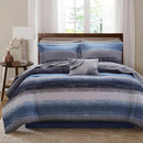 9-Piece King 9 Piece Comforter Set with Cotton Bed Sheets,Navy