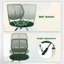 Ergonomic Task Chair with 360° Swivel and Adjustable Height – Green Mesh
