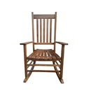 Solid Wood Adult Rocking Chair for Balcony or Porch, Brown