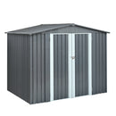 Metal Storage Shed with Double Doors, Heavy-Duty Galvanized Steel Outdoor Garden Shed for Tools, Lawn Equipment, and Yard Storage (72.8'Hx68.9'Dx87.8'W)