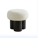 White Lamb Wool Seat with Barrel PVC Pipe and Black Ash Willow