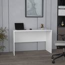 Malibu 47' Wide Study Desk White  Modern Simple Computer & Laptop Table Dining Table for Bedroom, Living Room, Home and Office, Kitchen White