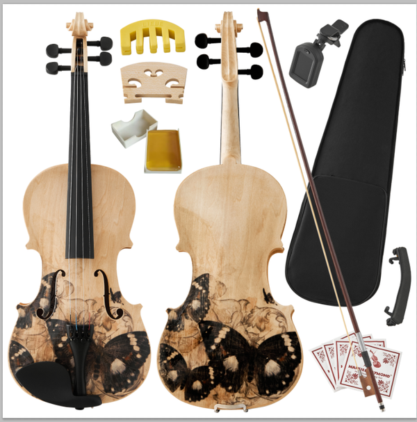 Professional 4/4 Full-Size Violin - Premium Sound, Durable & Lightweight Design with Complete Accessories, Exquisite Handcrafted Finish, Ideal Unique Gift for Musicians