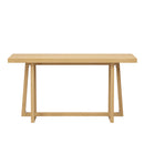 59.84'' Console Table, Stylish Rectangular Entryway Table, Outdoor Console Table for Patio, Sturdy Construction Hall Table, Sofa Table for Hallway, Living Room, Bed Room and Patio,Wood color, Natural