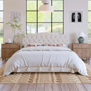 Upholstered Platform Bed with Saddle Curved Adjustable Headboard and Diamond Tufted Details,Wooden Slats and Metal Support, No Box Spring Needed,King, Beige(Old SKU:WF294420AAA)