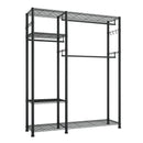 Clothing Garment Rack, Heavy Duty Clothes Rack, 6 Adjustable Tiers Clothes Racks with Steel Frame, 800 lbs Load Capacity Closet Wardrobe with 3 Hanging Rods for Bedroom, Clothing Store, Hallway