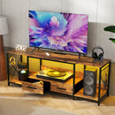 There are installation videos + scene videos .TV Stand with LED Lights Power Outlets  -  TV Stand with Fabric Drawers for 65 70 75 Inches TV -Can also be used in multiple scenes, living room, bedroom,
