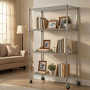 4-Tier Adjustable Heavy-Duty Wire Shelving Units - Rust-Resistant Metal Storage Racks for Kitchen, Garage, Bathroom & Pantry (35.43' D x 17.72' W x 66.54' H)
