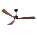 62' 3PCS  Solid Wood Blades Ceiling Fan with Lights Remote Control,Quiet DC Motor 3 Blade Ceiling Fans 6 Speed Levels,Reversible Ceiling Fan,for Patio Living Room, Bedroom, Office,Indoor.(Matte Black)