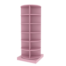 Modern Pink 360 Rotating Shoe Cabinet with 6 Layers for Space-Saving Organization, Plywood, Large Capacity