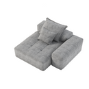 Modern Oversized Modular Sectional Sofa,Sparkling Chenille Fabric Soft Cushion Sofa with 2 Pillows,DIY Combination Tufted Sofa,No Assembly Required