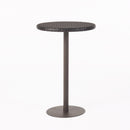 Outdoor 26' Dia. Round PE Rattan Bar Table with Iron Frame, Multibrown