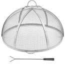 Firepit Spark Screen Lid, 30' Diameter, Outdoor Firepit Ring Cover Round Accessories, Fire Pit Metal Cover, Easy-Opening Stainless Steel Fire Ring Covers for Outdoor Patio Fire Pits Backyard
