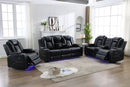 ZPM070 Power reclining sofa set 3+2+1 with DDT / LED Strip / reading light / USB charging port / cup holders / storage BLACK color