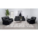 Elodie Black 3-Piece Reclining Sofa Set