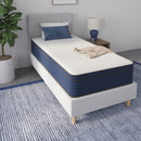 10 Inch Twin size Medium Firm Euro Top Hybrid Cooling Gel Infused Pocket Spring and Memory Foam Mattress, Bed in a Box, CertiPUR-US Certified