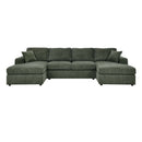 3 - Piece Corduroy Double-Chaise Sectional