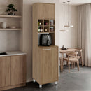 Attica 80' High, Double Door Kitchen Pantry Cabinet with Six Space Cubbies 4 Interior Shelves, Tall Storage Cabinets for Kitchen