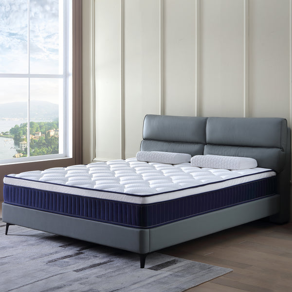 Alwyn Home Innerspring Mattress Medium Hybrid Mattress in a box With Certipur-US Certified Pocket Spring, Pressure Relief, and Motion Isolation