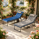 Cozy Outdoor Lounge Chairs,Set of 2 Adjustable Folding Pool Lounge Chair,Outdoor Chaise Lounge Chair Set of 2,Folding Lounge Chairs