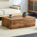 Natural-style wood-grain MDF square coffee table,side table.Wabi-sabi style MDF living room side table,sofa side table,or bedroom nightstand.39.4' × 21.7' × 11.8'