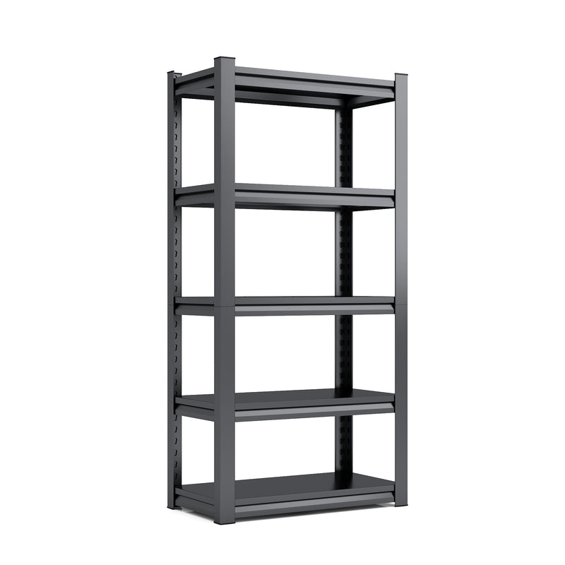 63'H  5 Tier Metal Shelves for Storage Garage Shelving 2000LBS Heavy Duty Storage Shelves Adjustable Garage Shelf Industrial Shelving Unit Storage Utility Rack,31.5'W*15.7'D*63'H,Black