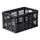 Plastic Collapsible Storage Bins, 45L 3 Packs, Stackable Folding Storage Crates with Handles, Holds 33 lbs Per Bin, Foldable Heavy Duty Containers, Space-Saving Baskets, for Home Organizing