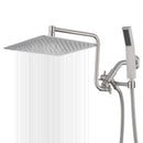 10 Inch Rainfall Shower Head with Handheld Shower Combo with 12 inch Adjustable Extension Arm