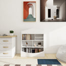 Multi-Functional 7 Shelf Bookcase, Storage Display, Rack, Organizer, White,14.37' D x 31.50' W x39.37' H