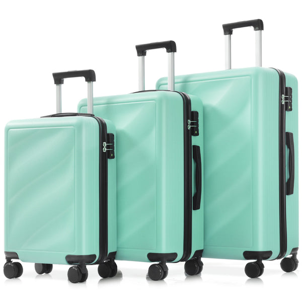 Luggage Set 3 Piece, Lightweight Durable ABS Suitcases with Spinner Wheels and TSA Lock, Carry-on & Checked Travel Luggage (20'/24'/28')