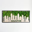 Houston Moss City Silhouette Metal Wall Art
