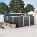 Campcraft 10*12ft 0.23mm color steel plate, surface protective film, Two daylight Windows, A practical and thoughtful gift,two colors can be freely selected storage sheds