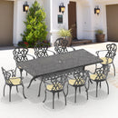9-Piece Set Of Cast Aluminum Patio Furniture With Off-white Seat Cushions(same as W1710S00612)