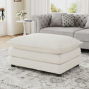 35.4' Ottoman Dual-layer Ottoman for Living Room, Bedroom,Beige
