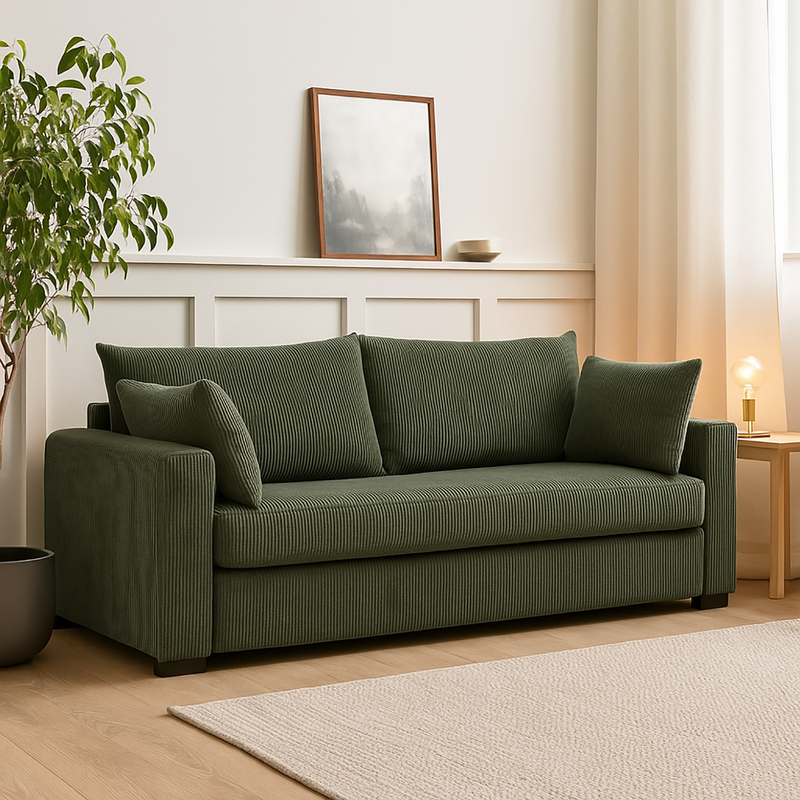 Coastal Haven Corduroy Sofa