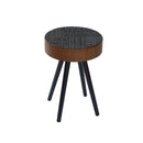 15.7-inch Round Side Table, Ideal Small Drink Table for Compact Spaces, Modern Accent Nightstand with Solid Wood Legs, Suitable for Living Room, Bedroom, Corner, and Office (Brown + Black)
W3935P40604