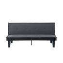 Convertible Futon Sofa Bed, 5 Adjustable Position Faux Suede 2 in 1 Foldable Couch for Small Space Living Room Bedroom (Dark Grey)