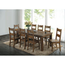 Mina Rustic Golden Brown 9-piece Dining Table Set
