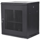 12U Wall Mount Server Cabinet, 15.5'' Depth, Network Rack Enclosure, Supports up to 200 lbs, Secure Locking System, Ideal for IT Hardware, Audio/Video Components