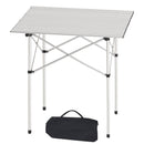 Folding Portable Camping Table Aluminum Outdoor Picnic Roll up Table Carry Bag