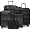 Luggage Sets 6 Piece Hardside Expandable Suitcases with Two Cosmetic Cases Spinner Wheels TSA Lock