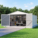 Outdoor Storage Shed 20x13 FT, Metal Garden Shed Backyard Utility Tool House Building with 2 Doors and 4 Vents for Car,Truck,Bike, Garbage Can,Tool,Lawnmower