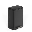 Black 17 Gallons Pedal Trash Can with Soft Close Lid, Removable Inner Bucket & Detachable Wheels, Odor Control Slot for Kitchen Home