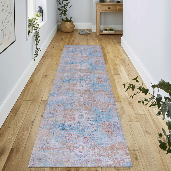 MAVAL Yellow Washable Rug 2'6'' x 10' Runner Rug (Yellow, 2'6'' x 10')
