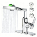 LED Temperature Display Bathroom Faucet, 3 Water Modes & 360° Rotating Spout Single Handle Vanity Sink Faucet with Digital Screen