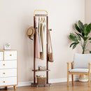 Coat Racks solid wood hanger 15.7* 11.8*71in Solid environmental protection easy to assemble beautiful can be placed in the bedroom/entrance/living room (Walnut)